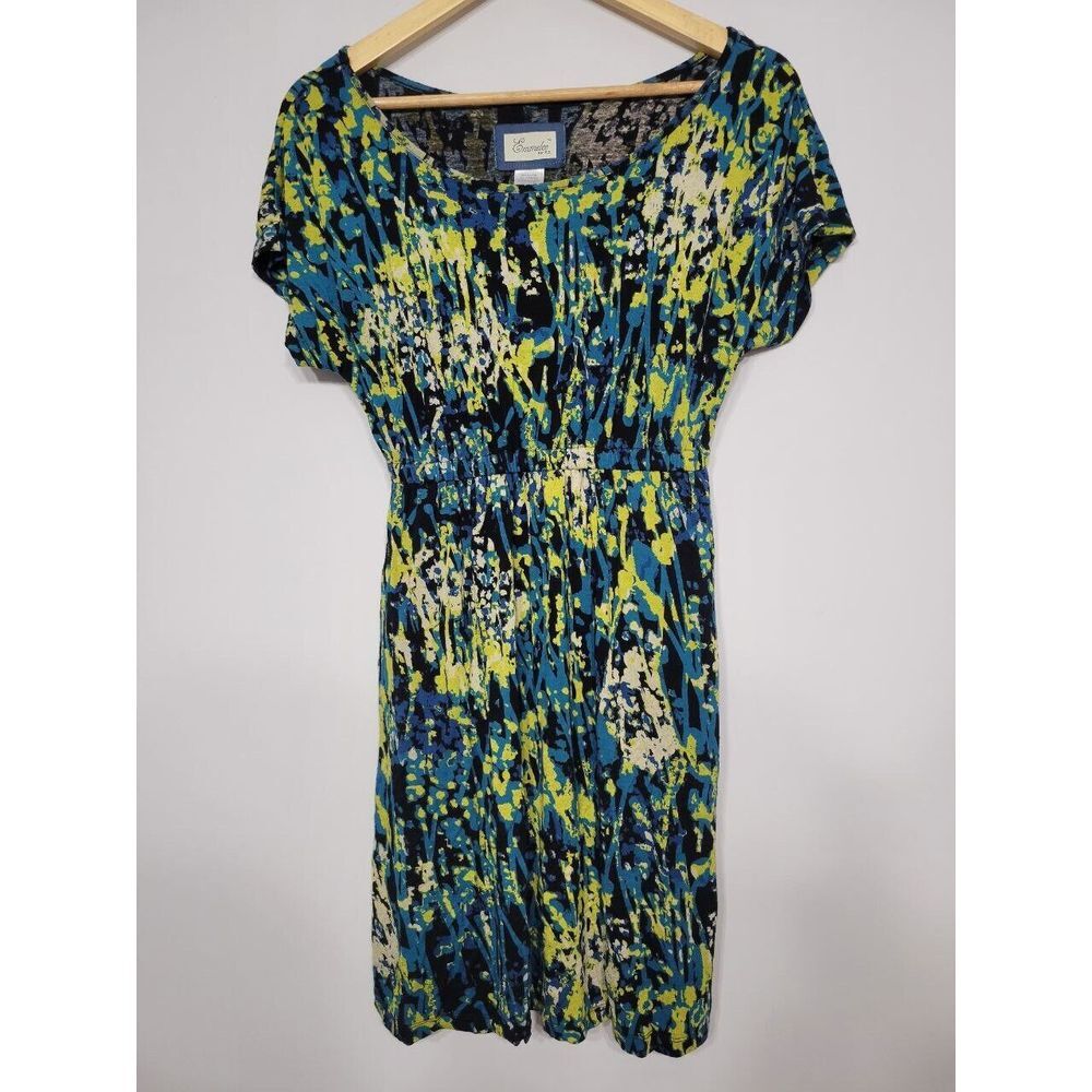 Emmelee For F.C. Abstract Print Short Sleeve With Pocket Dress, Size Small